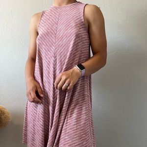 Sonoma Pink and White Midid Dress